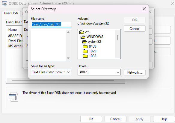 Windows 11 displaying an instance of an Windows 3 old-style file picker.